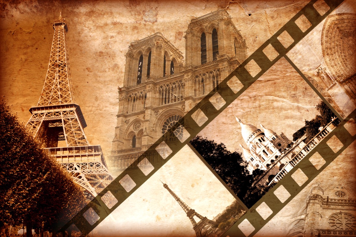 Paris in vintage film tones